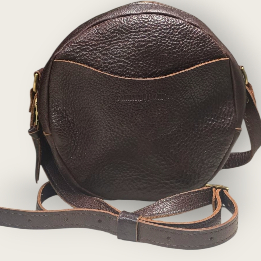 Portland Leather Dark Brown Crossbody Bag